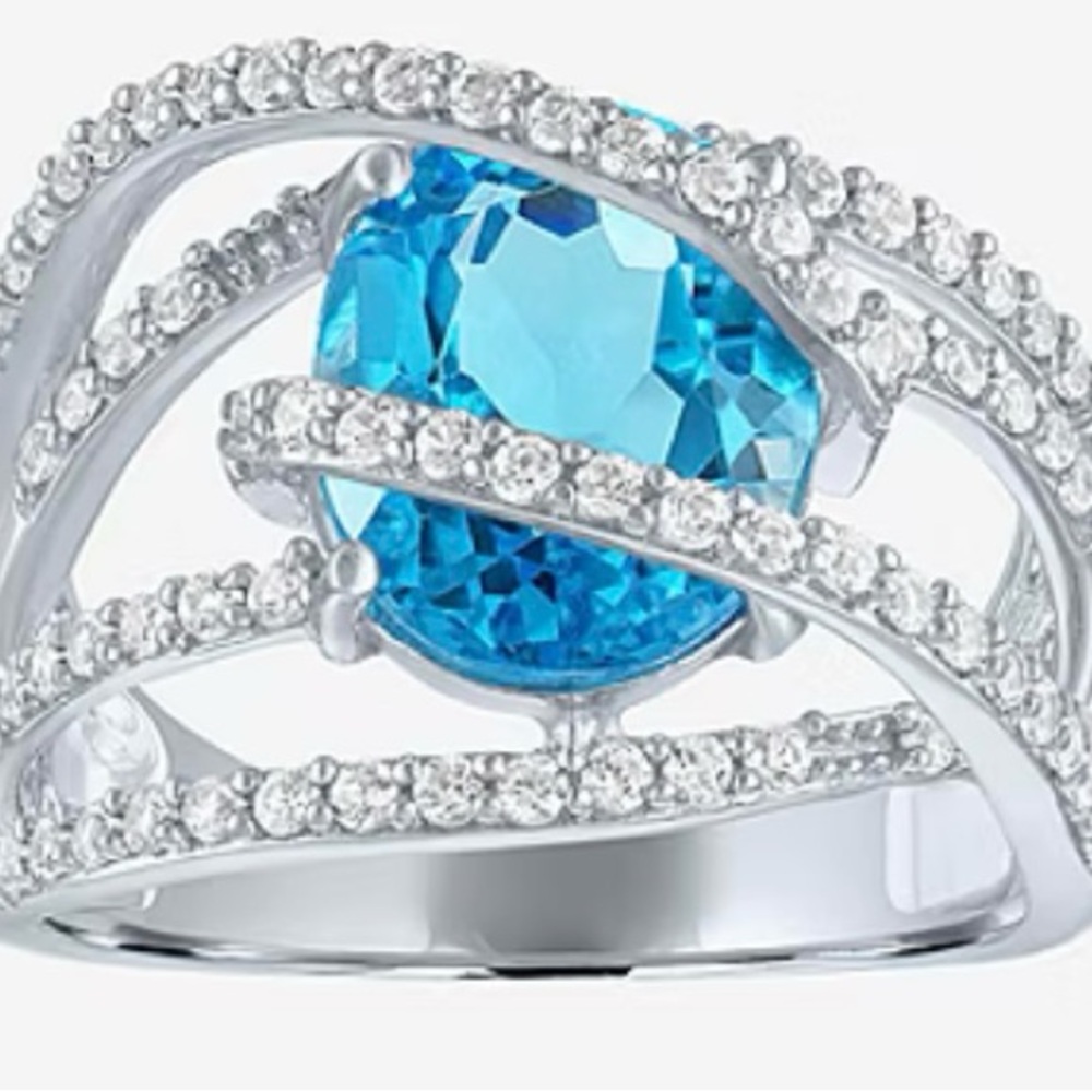 Gorgeous Blue Topaz Ring 7